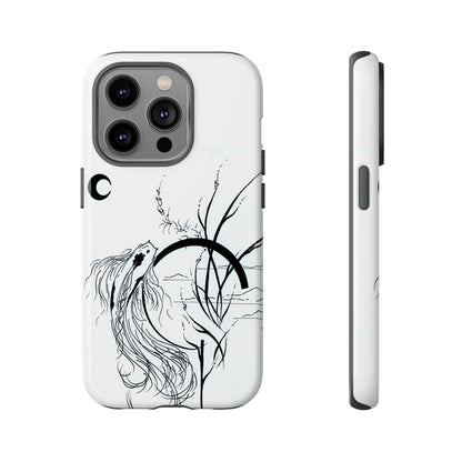 At Ease Koi Illustration phone case | Minimalist Line Art | Tough Cases