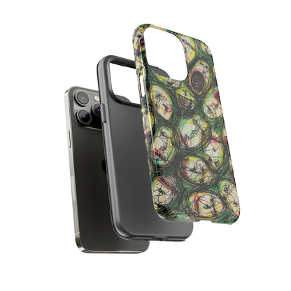 Abstract Sanity Faces Phone Case | Expressionist Face Art | Tough Case