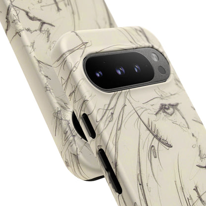 Flowing Lion Sketch phone case | Wildlife Art | Tough Cases