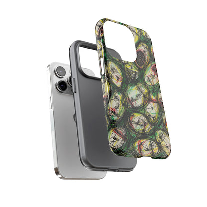 Abstract Sanity Faces Phone Case | Expressionist Face Art | Tough Case