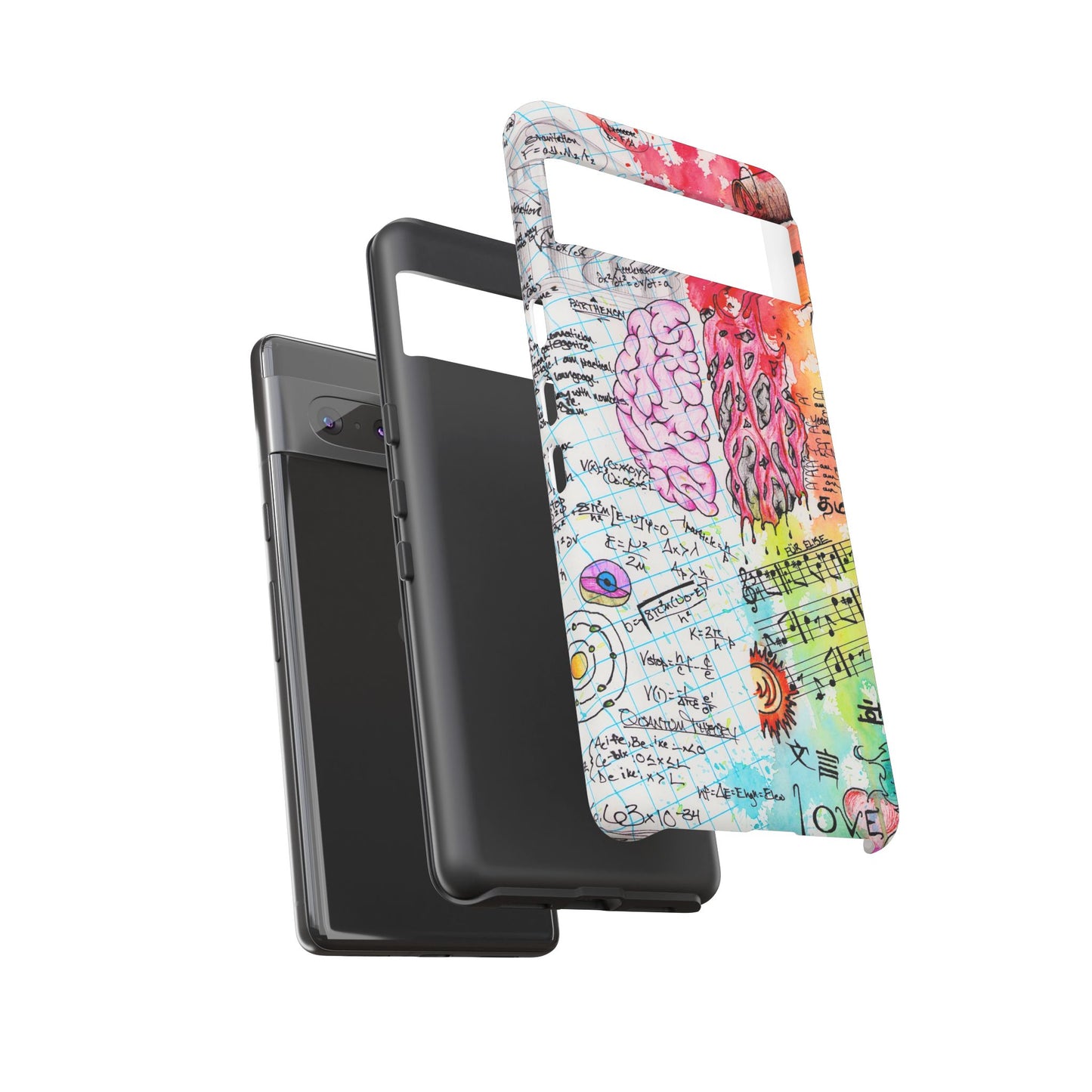 Brain Hemispheres Collage Phone Case | Tough Cases | Abstract Art Phone Case