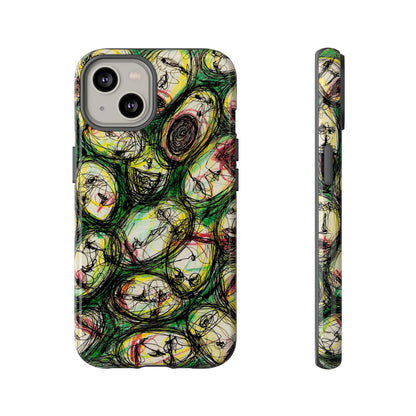 Abstract Sanity Faces Phone Case | Expressionist Face Art | Tough Case