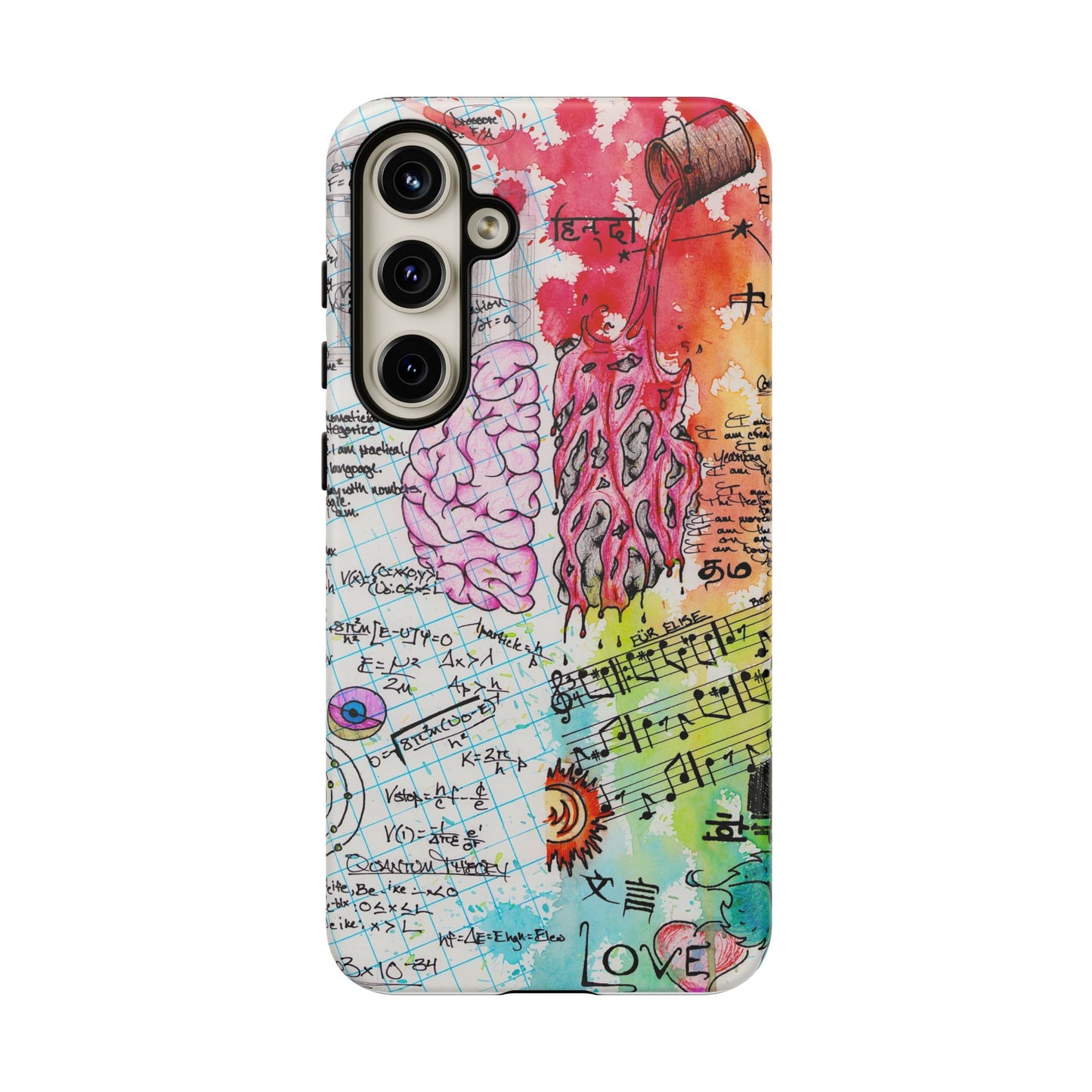 Brain Hemispheres Collage Phone Case | Tough Cases | Abstract Art Phone Case