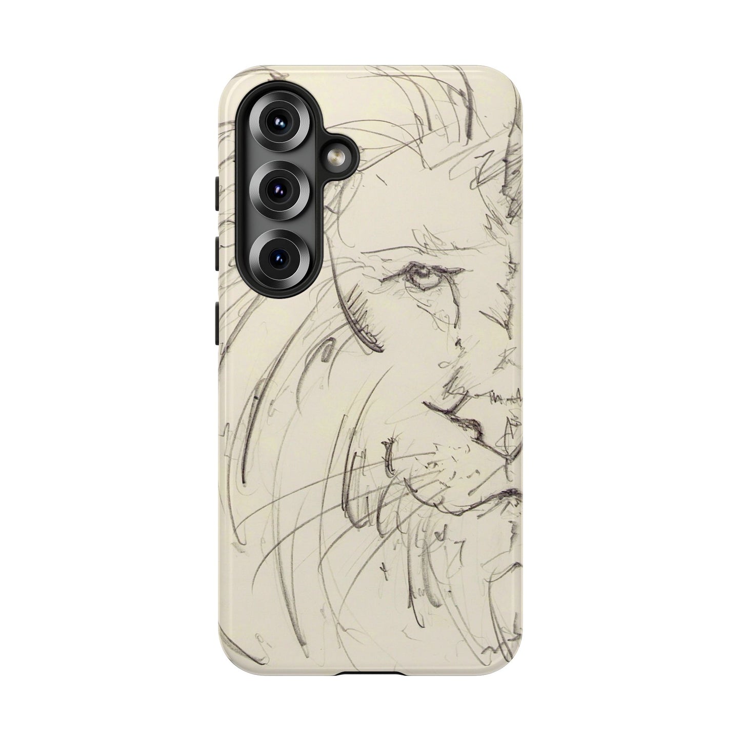 Flowing Lion Sketch phone case | Wildlife Art | Tough Cases