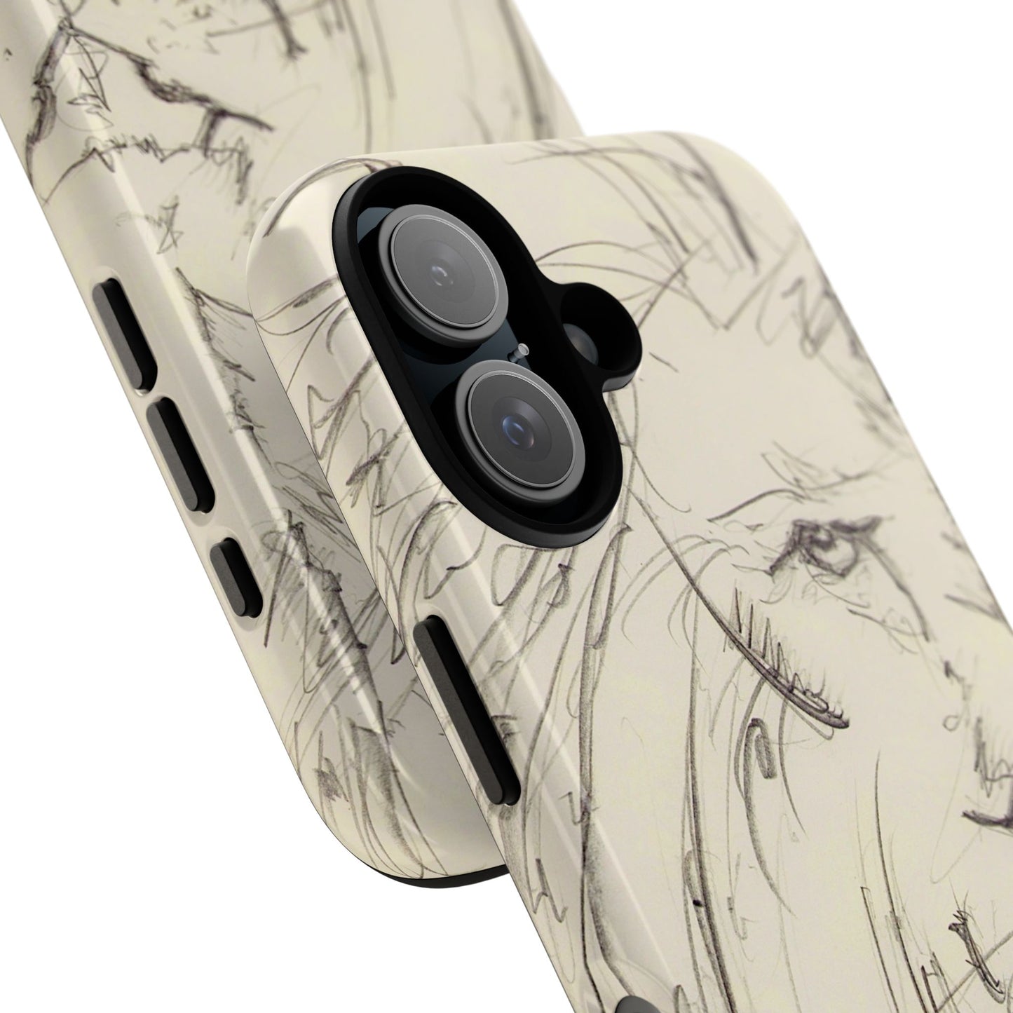 Flowing Lion Sketch phone case | Wildlife Art | Tough Cases