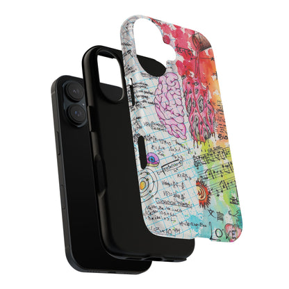 Brain Hemispheres Collage Phone Case | Tough Cases | Abstract Art Phone Case