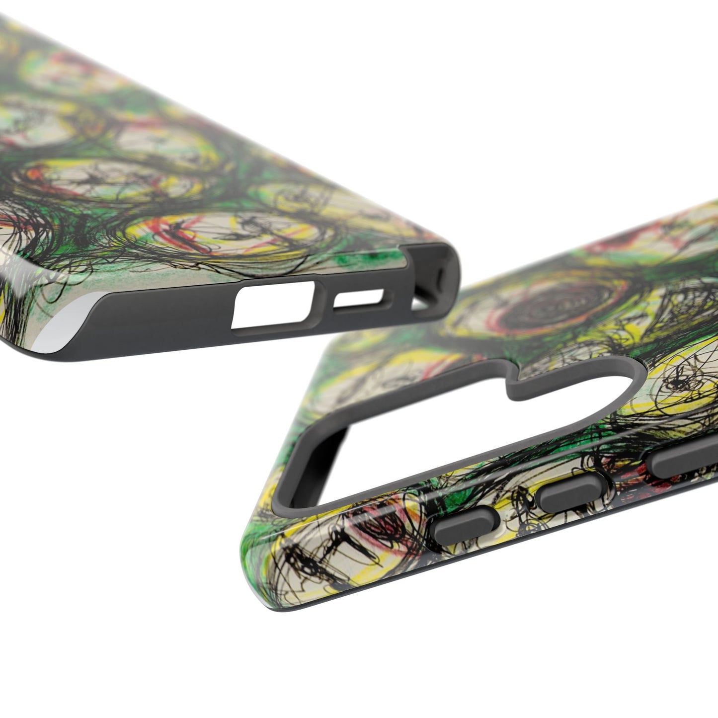 Abstract Sanity Faces Phone Case | Expressionist Face Art | Tough Case