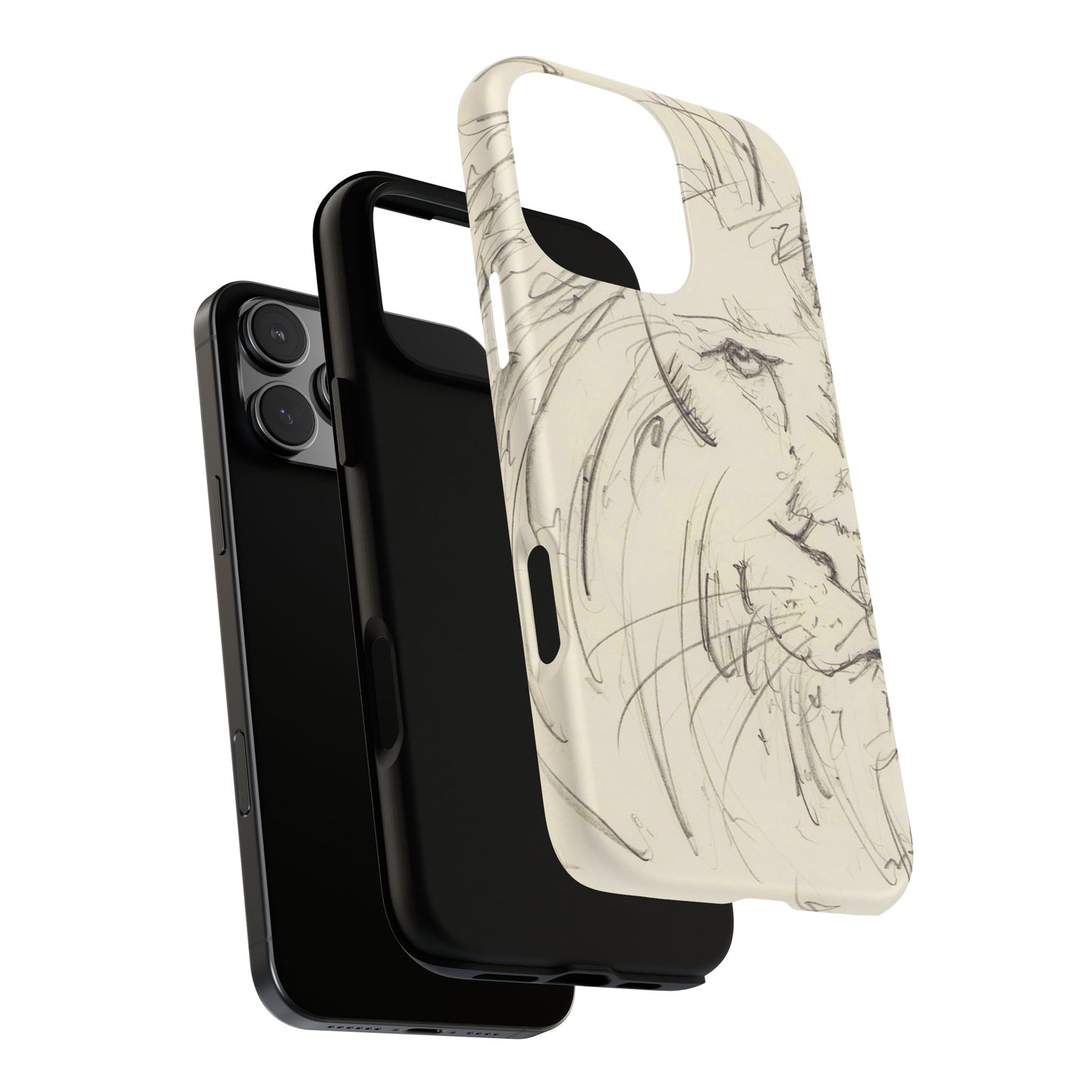 Flowing Lion Sketch phone case | Wildlife Art | Tough Cases