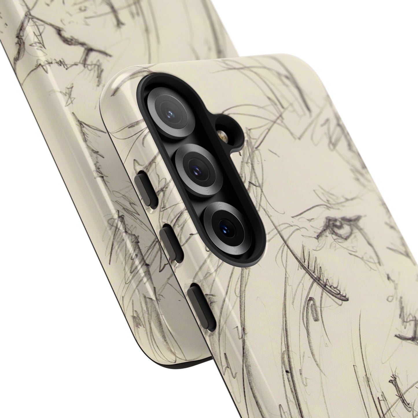 Flowing Lion Sketch phone case | Wildlife Art | Tough Cases