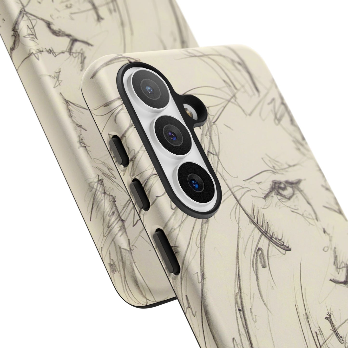 Flowing Lion Sketch phone case | Wildlife Art | Tough Cases