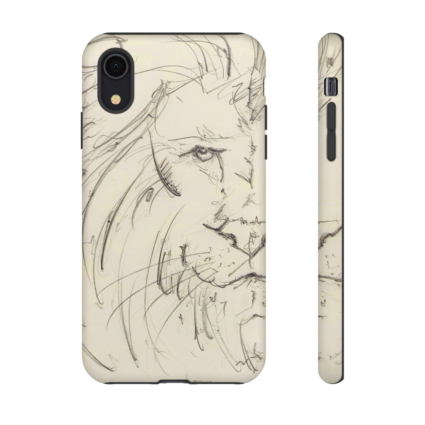 Flowing Lion Sketch phone case | Wildlife Art | Tough Cases