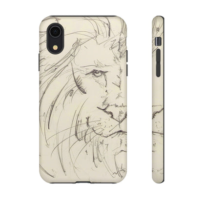 Flowing Lion Sketch phone case | Wildlife Art | Tough Cases