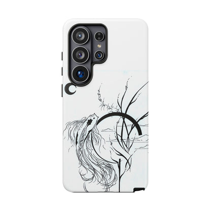 At Ease Koi Illustration phone case | Minimalist Line Art | Tough Cases