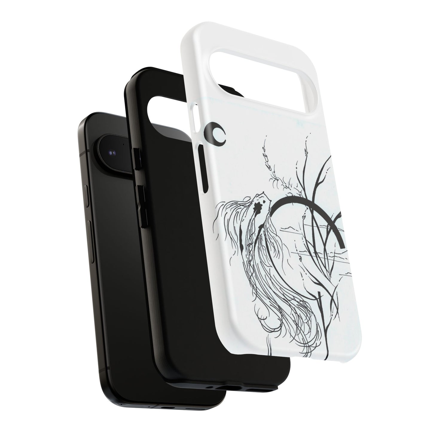 At Ease Koi Illustration phone case | Minimalist Line Art | Tough Cases
