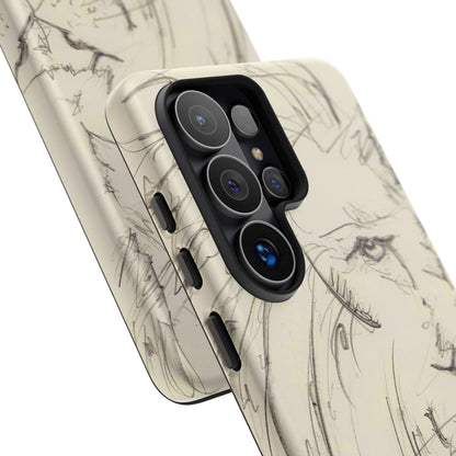 Flowing Lion Sketch phone case | Wildlife Art | Tough Cases