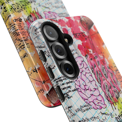 Brain Hemispheres Collage Phone Case | Tough Cases | Abstract Art Phone Case