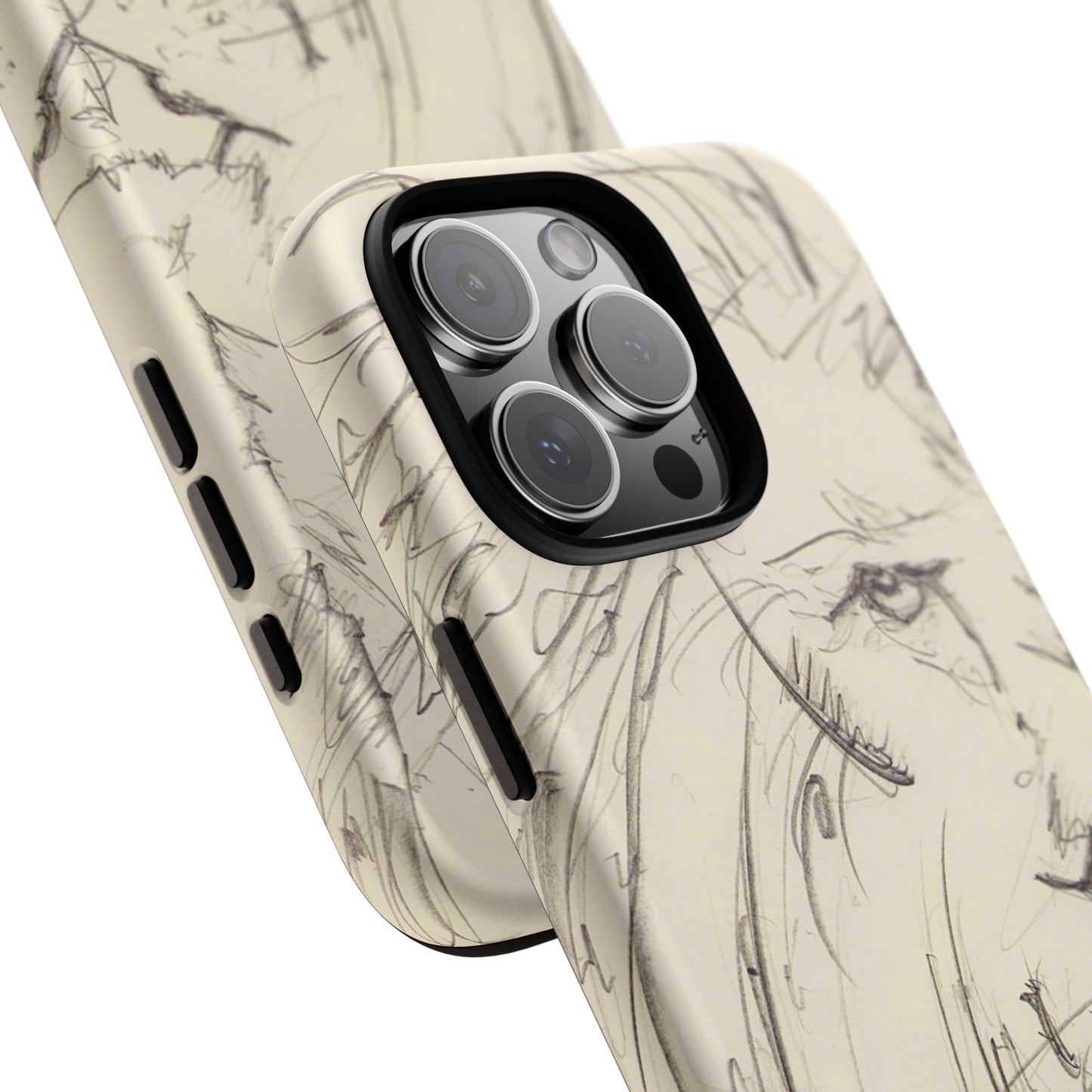 Flowing Lion Sketch phone case | Wildlife Art | Tough Cases