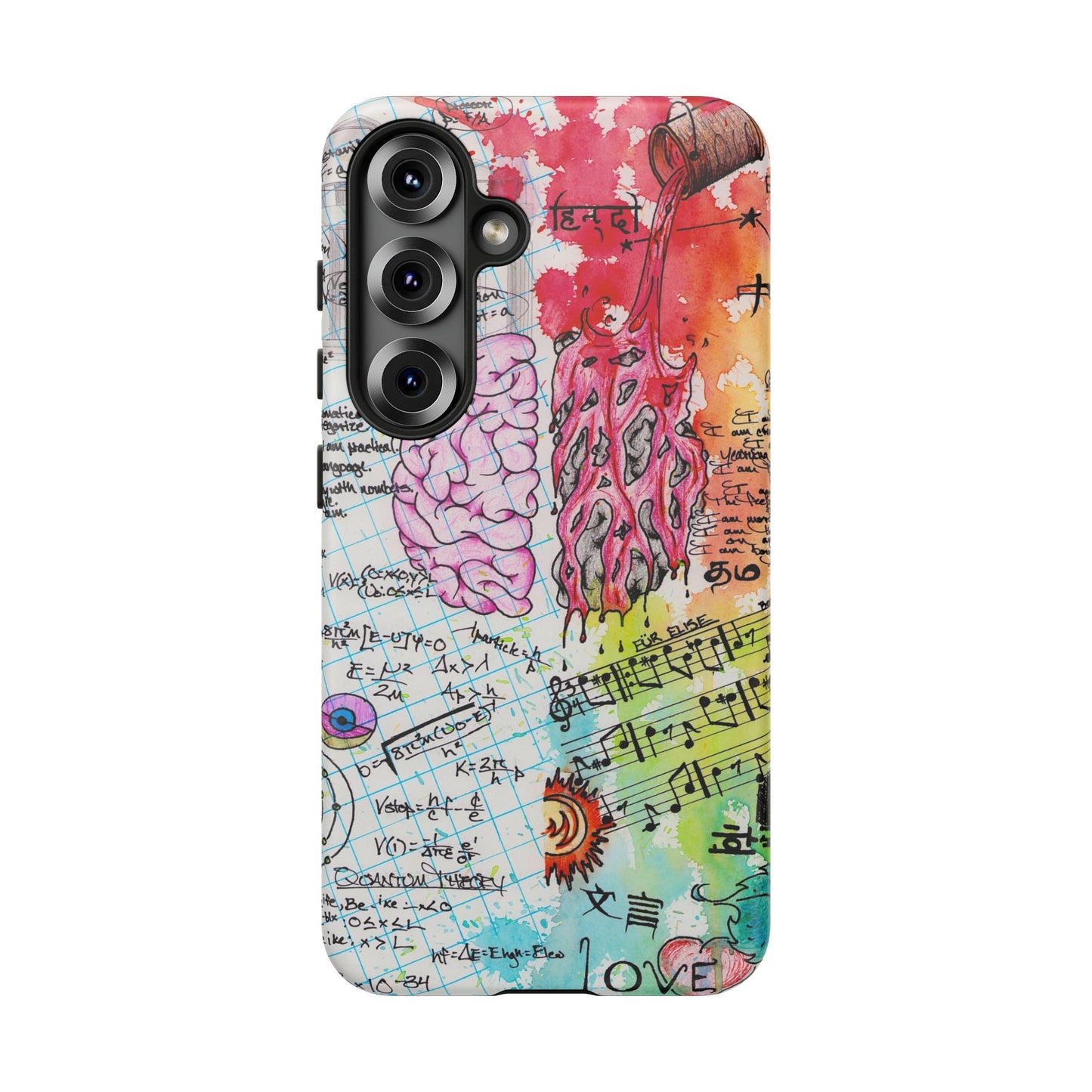 Brain Hemispheres Collage Phone Case | Tough Cases | Abstract Art Phone Case
