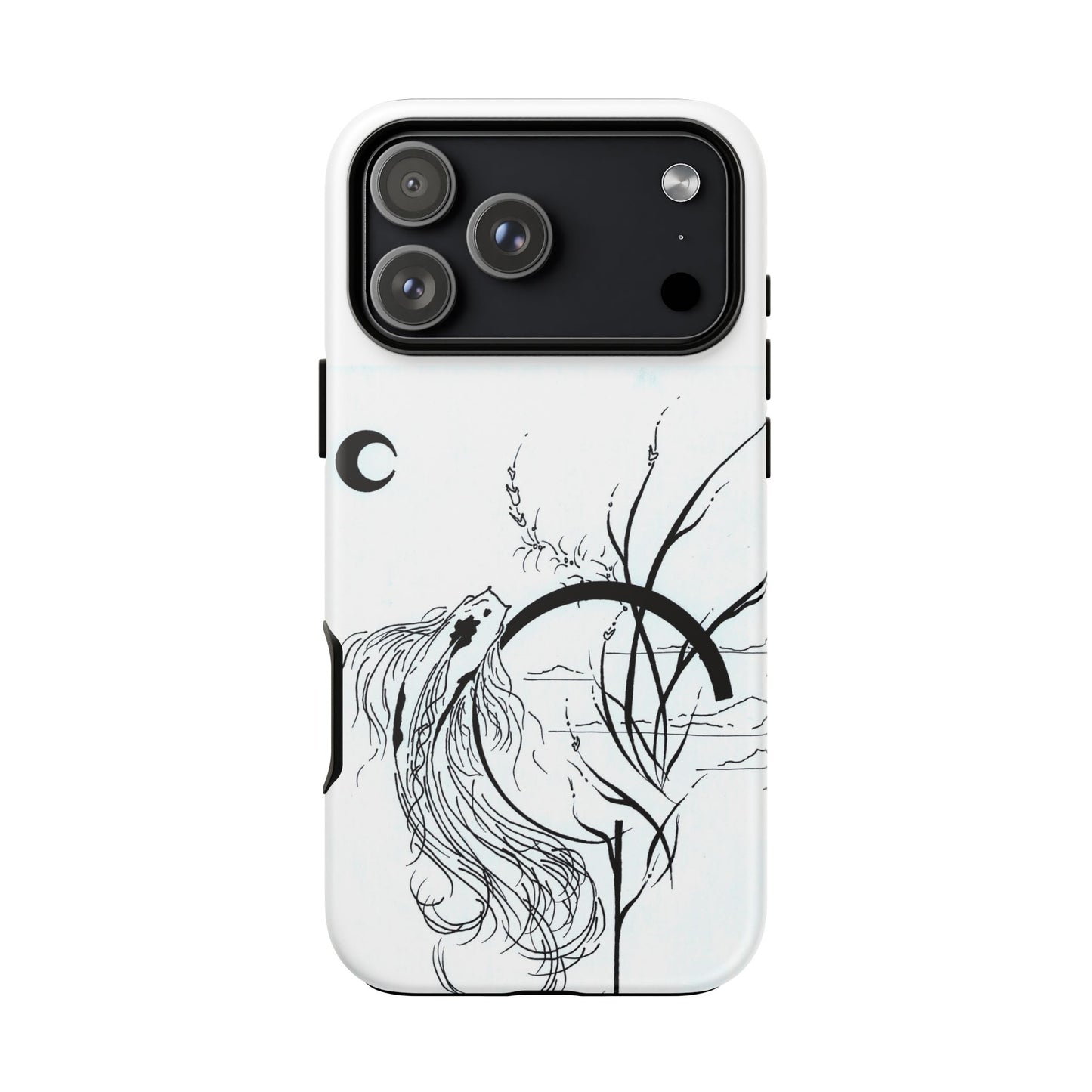 At Ease Koi Illustration phone case | Minimalist Line Art | Tough Cases