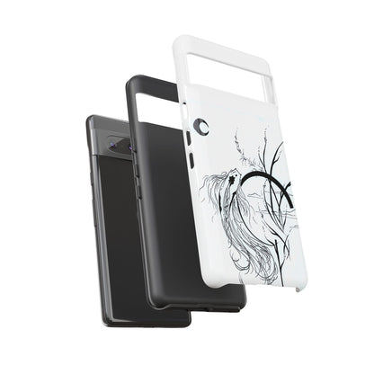 At Ease Koi Illustration phone case | Minimalist Line Art | Tough Cases