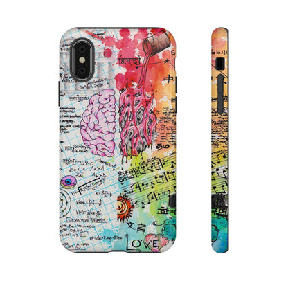 Brain Hemispheres Collage Phone Case | Tough Cases | Abstract Art Phone Case