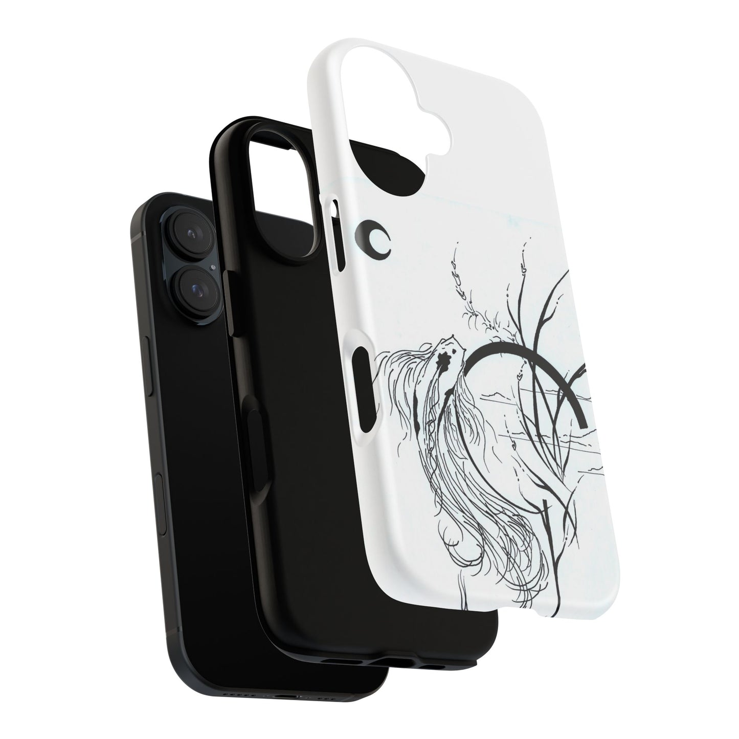 At Ease Koi Illustration phone case | Minimalist Line Art | Tough Cases