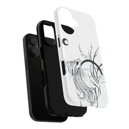 At Ease Koi Illustration phone case | Minimalist Line Art | Tough Cases