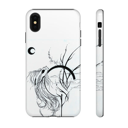 At Ease Koi Illustration phone case | Minimalist Line Art | Tough Cases