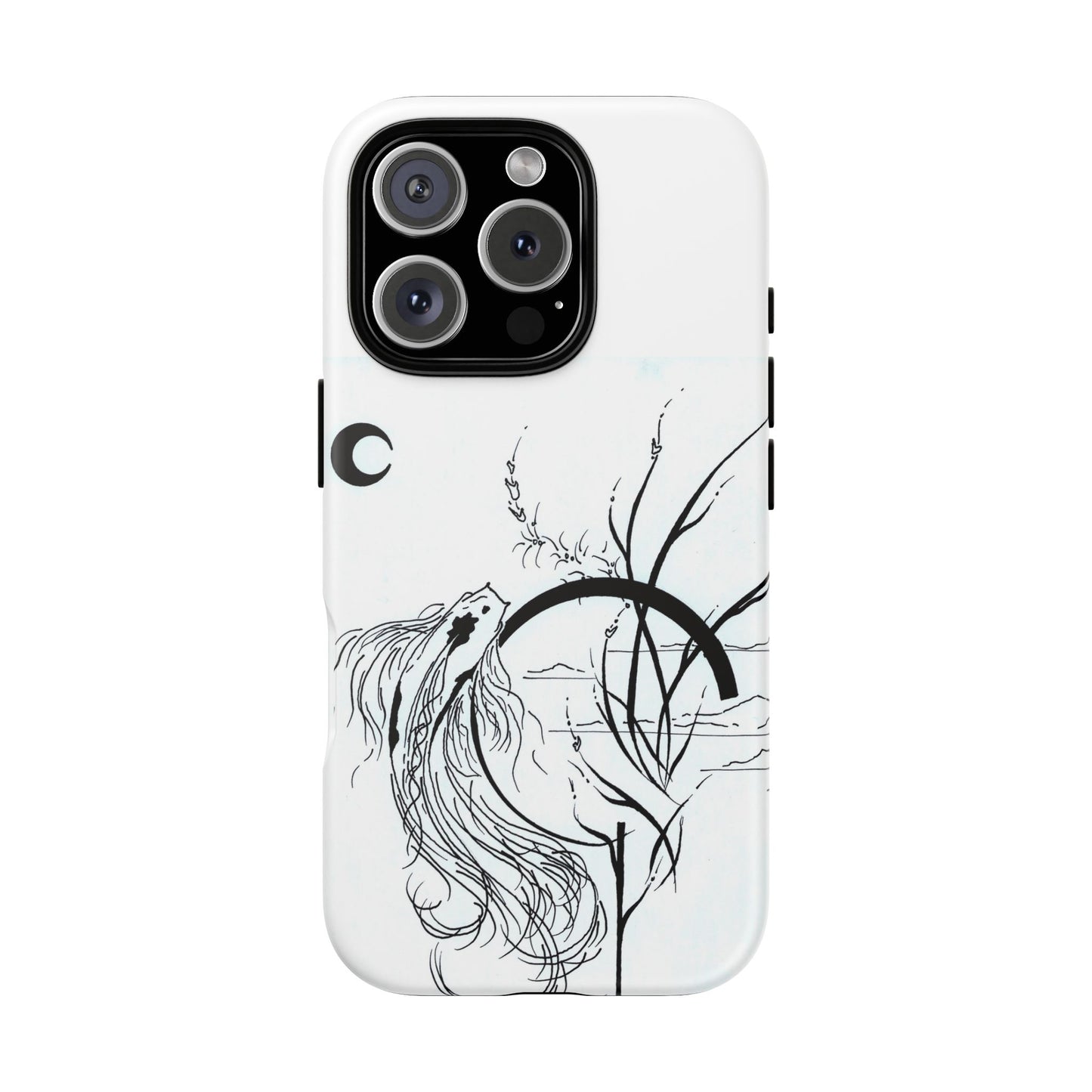At Ease Koi Illustration phone case | Minimalist Line Art | Tough Cases