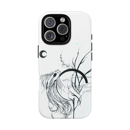 At Ease Koi Illustration phone case | Minimalist Line Art | Tough Cases