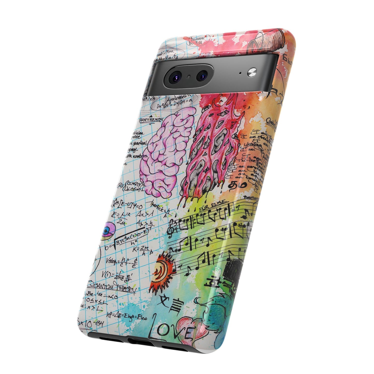 Brain Hemispheres Collage Phone Case | Tough Cases | Abstract Art Phone Case