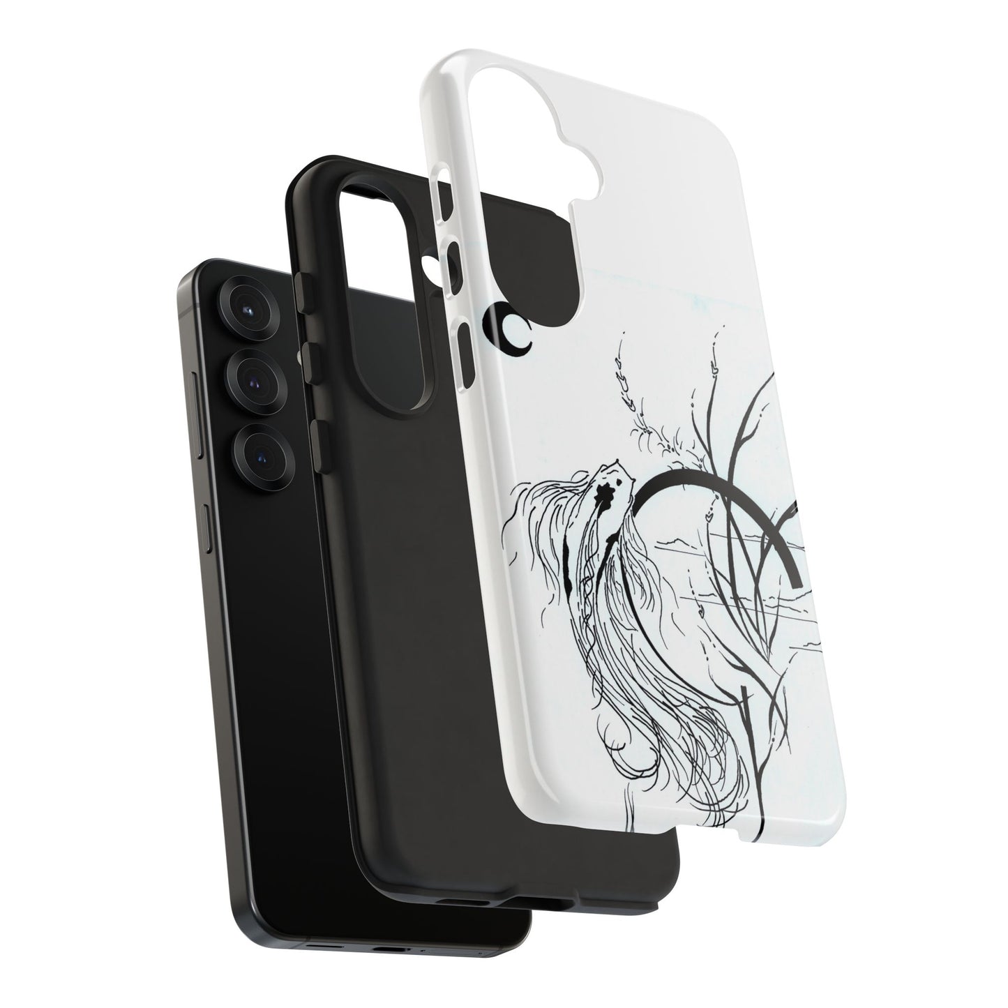 At Ease Koi Illustration phone case | Minimalist Line Art | Tough Cases