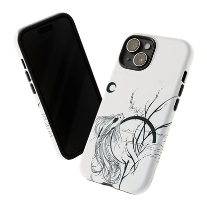 At Ease Koi Illustration phone case | Minimalist Line Art | Tough Cases
