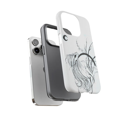 At Ease Koi Illustration phone case | Minimalist Line Art | Tough Cases