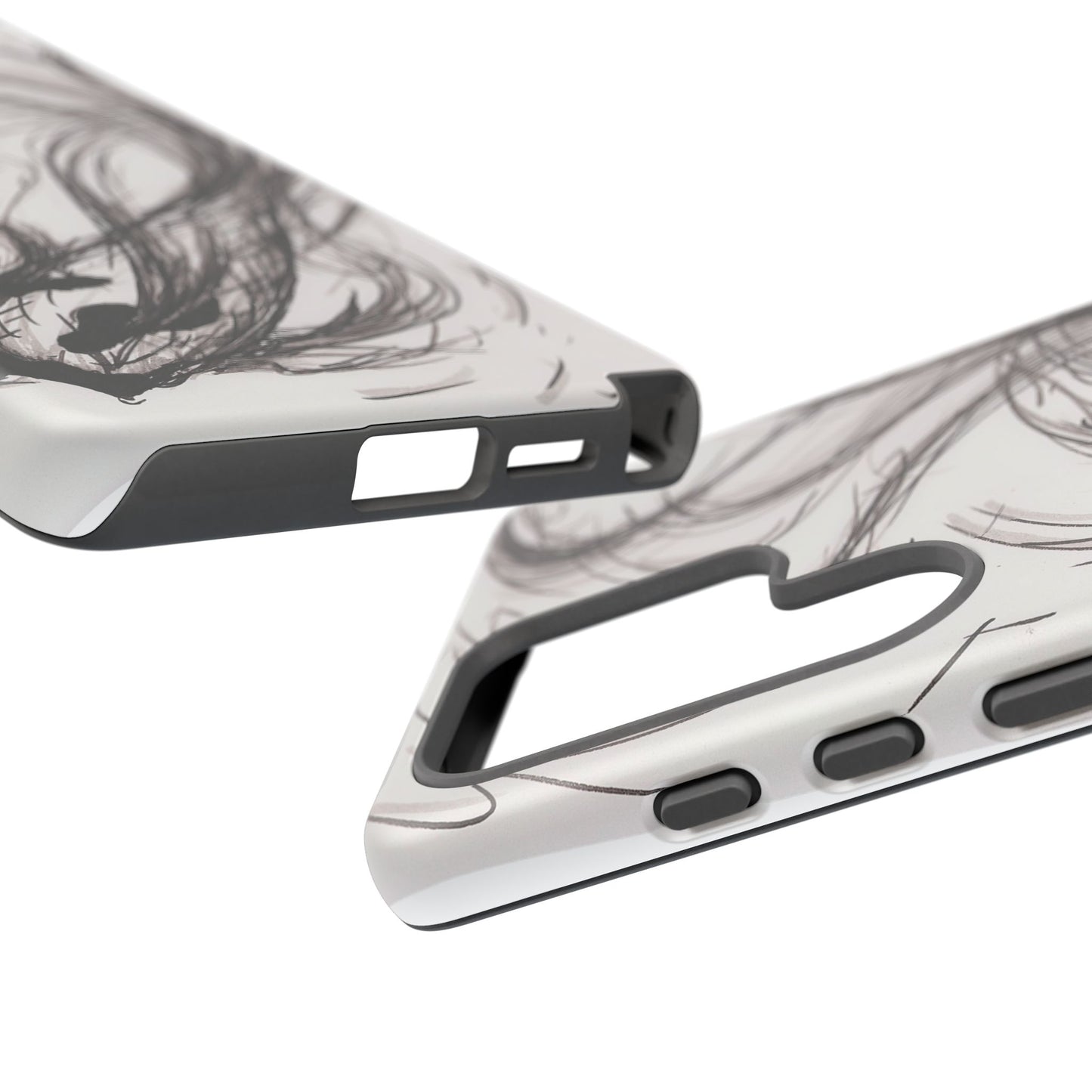 Smokey Ink Koi phone case | abstract koi sketch, smoky ink illustration