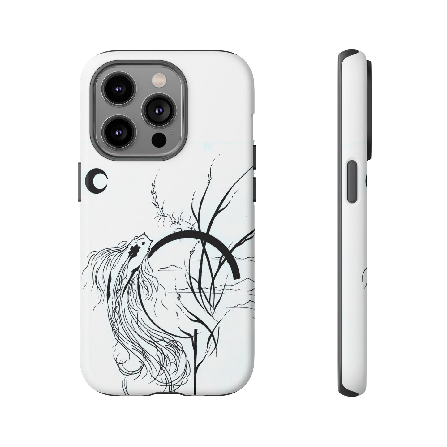 At Ease Koi Illustration phone case | Minimalist Line Art | Tough Cases