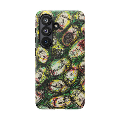 Abstract Sanity Faces Phone Case | Expressionist Face Art | Tough Case