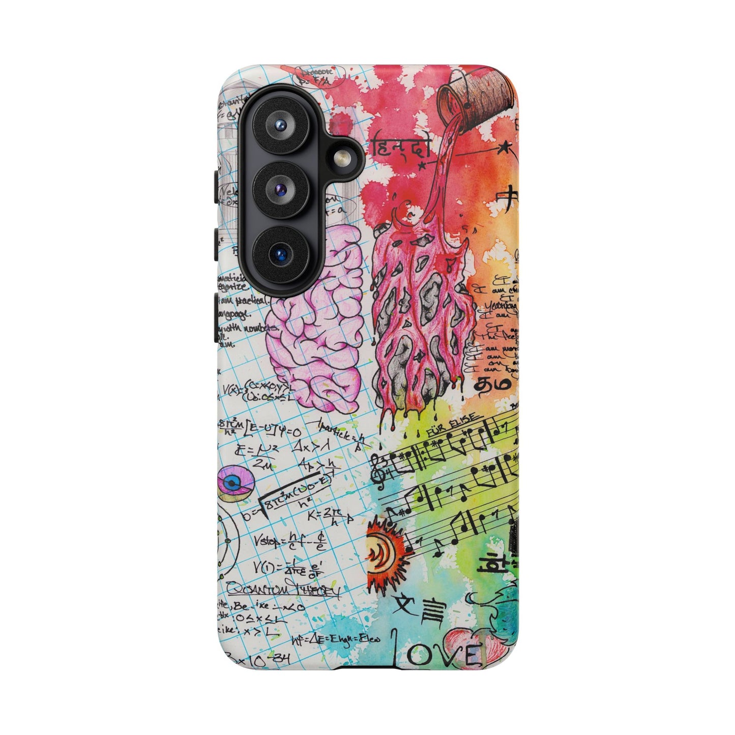 Brain Hemispheres Collage Phone Case | Tough Cases | Abstract Art Phone Case