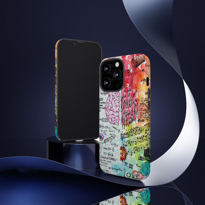 Brain Hemispheres Collage Phone Case | Tough Cases | Abstract Art Phone Case