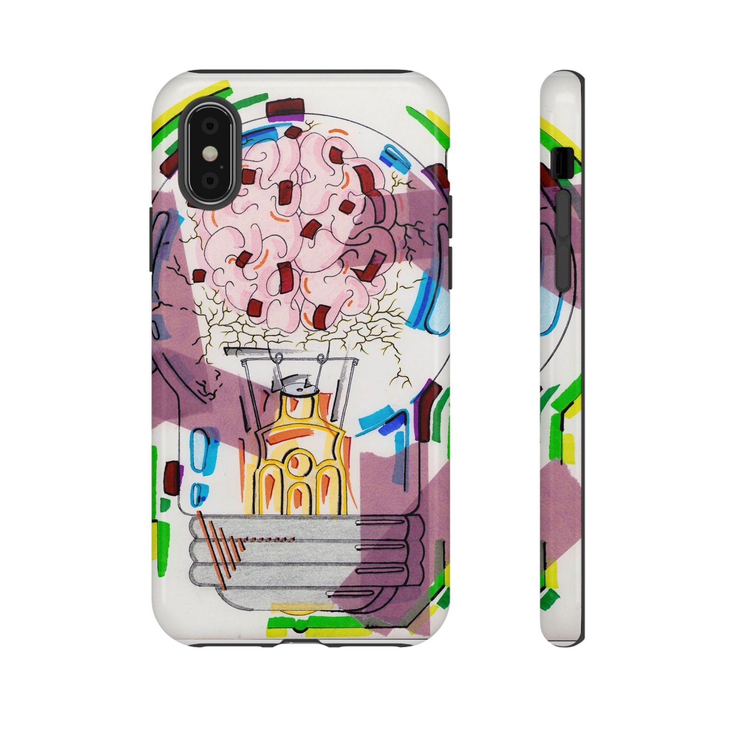 Head Light Illustration Tough Cases | iPhone protective phone case