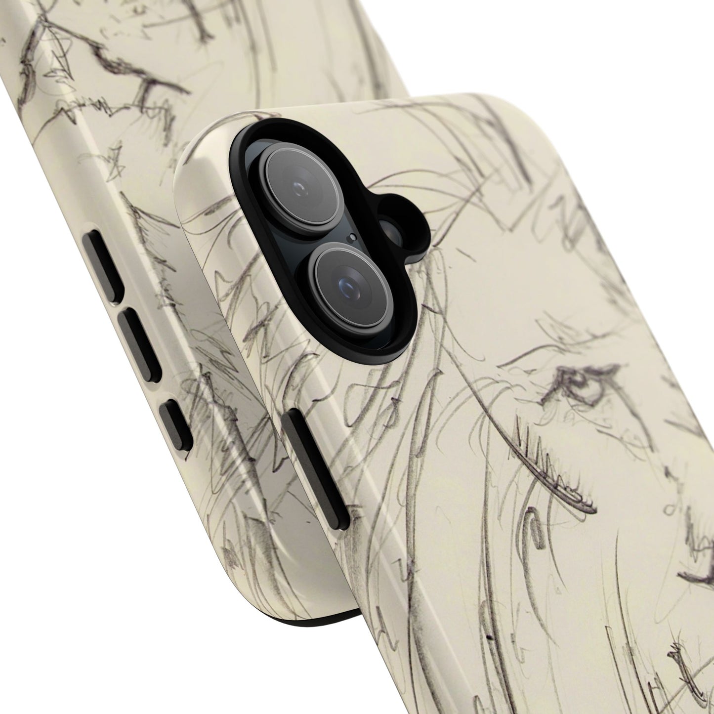Flowing Lion Sketch phone case | Wildlife Art | Tough Cases