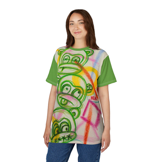 No Evil Monkey Stack Tee | All-Over Print Shirt | Graffiti Art