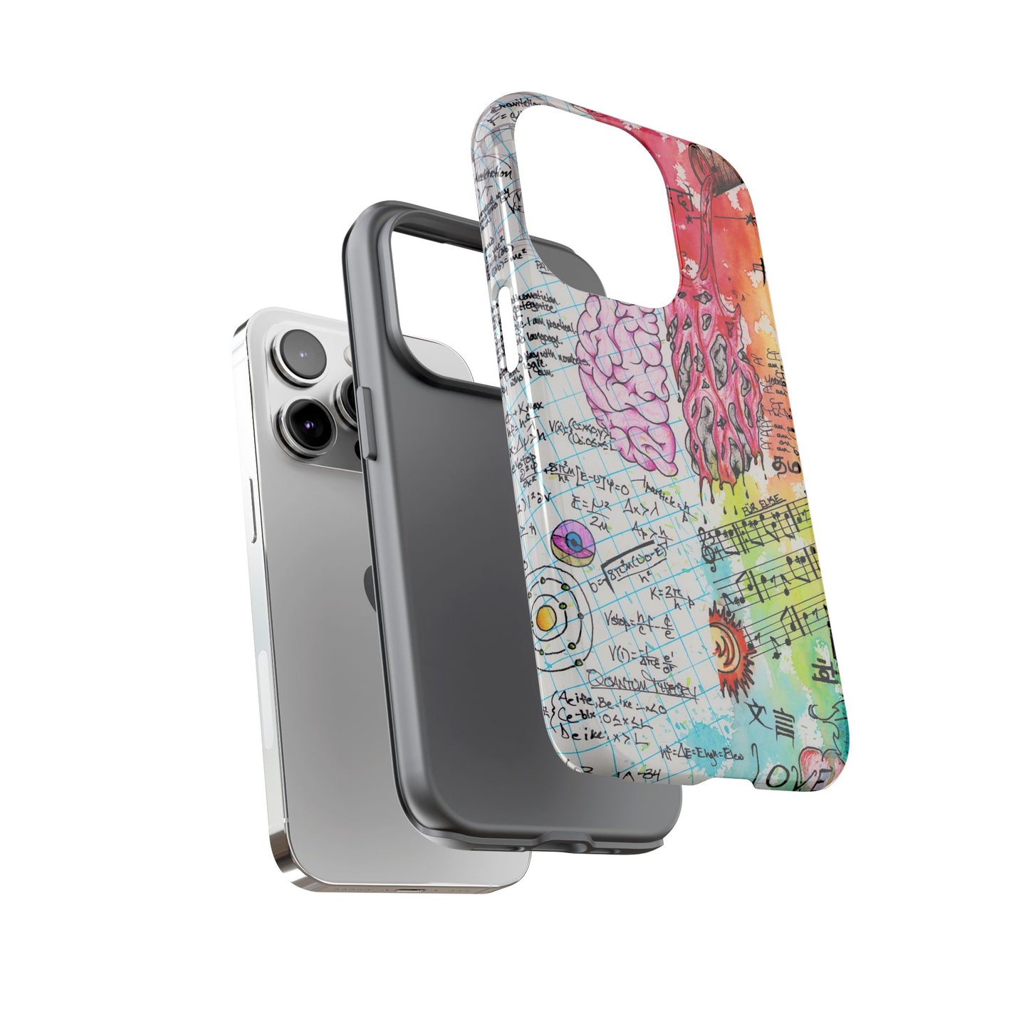 Brain Hemispheres Collage Phone Case | Tough Cases | Abstract Art Phone Case