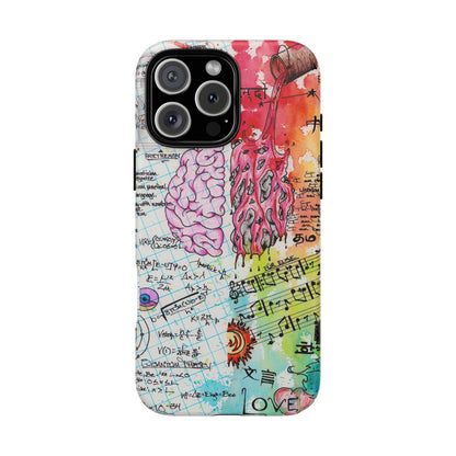 Brain Hemispheres Collage Phone Case | Tough Cases | Abstract Art Phone Case