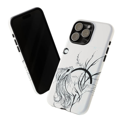 At Ease Koi Illustration phone case | Minimalist Line Art | Tough Cases