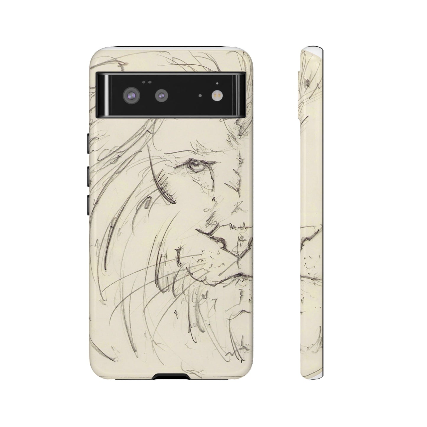 Flowing Lion Sketch phone case | Wildlife Art | Tough Cases
