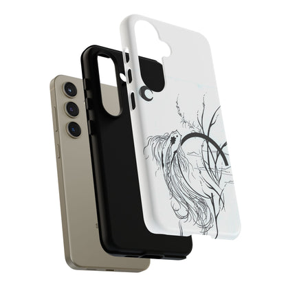 At Ease Koi Illustration phone case | Minimalist Line Art | Tough Cases