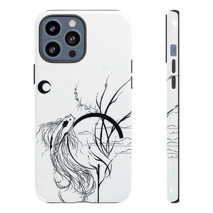 At Ease Koi Illustration phone case | Minimalist Line Art | Tough Cases
