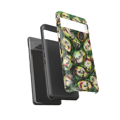 Abstract Sanity Faces Phone Case | Expressionist Face Art | Tough Case