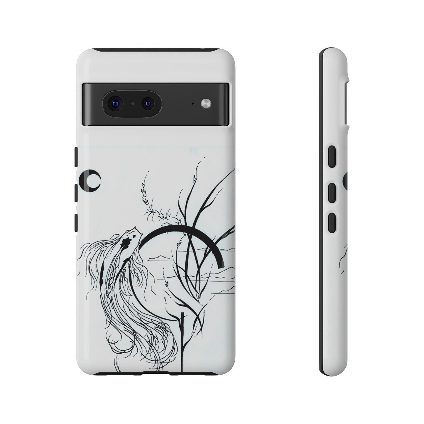 At Ease Koi Illustration phone case | Minimalist Line Art | Tough Cases